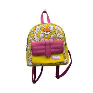 Pokemon Women's Yellow & Pink Pikachu Mini Backpack With Pokeball Pattern